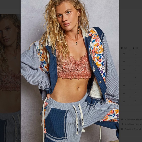 POL “ Chicago 11 “ POL Quilted Thermal Jacket with Waist String and Hood SR54 - Picture 1 of 13